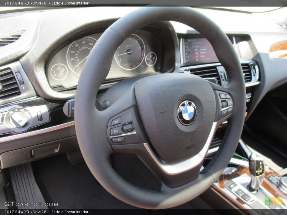 Saddle Brown Interior Steering Wheel for the 2017 BMW X3 xDrive28i #113377134