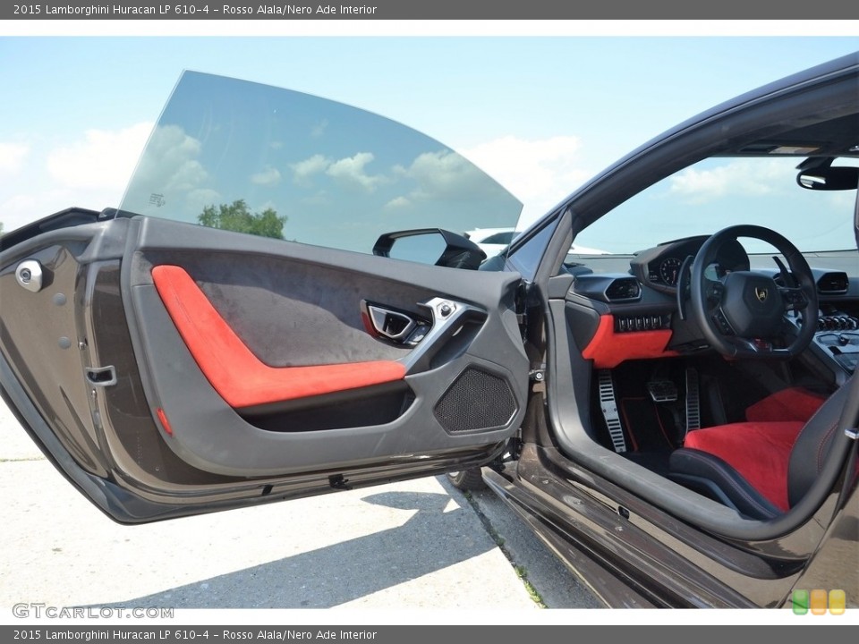 Rosso Alala/Nero Ade Interior Door Panel for the 2015 Lamborghini Huracan LP 610-4 #113390136