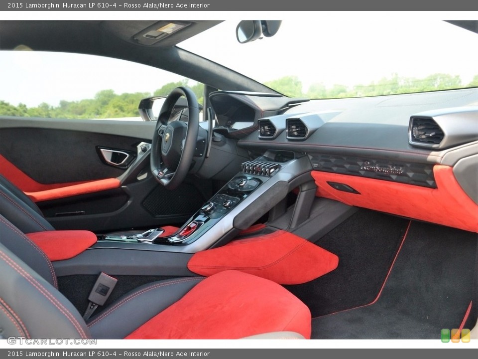 Rosso Alala/Nero Ade Interior Dashboard for the 2015 Lamborghini Huracan LP 610-4 #113390370