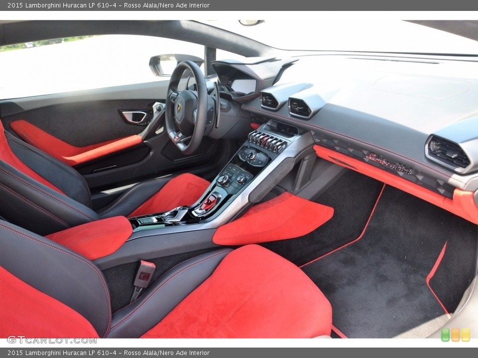 Rosso Alala/Nero Ade Interior Dashboard for the 2015 Lamborghini Huracan LP 610-4 #113390406