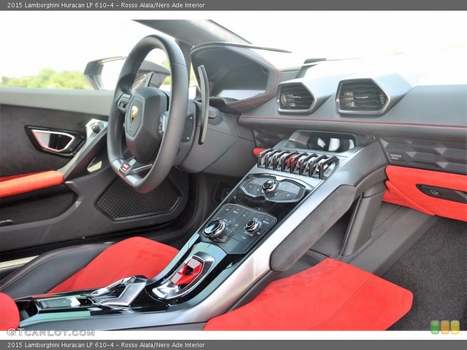 Rosso Alala/Nero Ade Interior Controls for the 2015 Lamborghini Huracan LP 610-4 #113390487