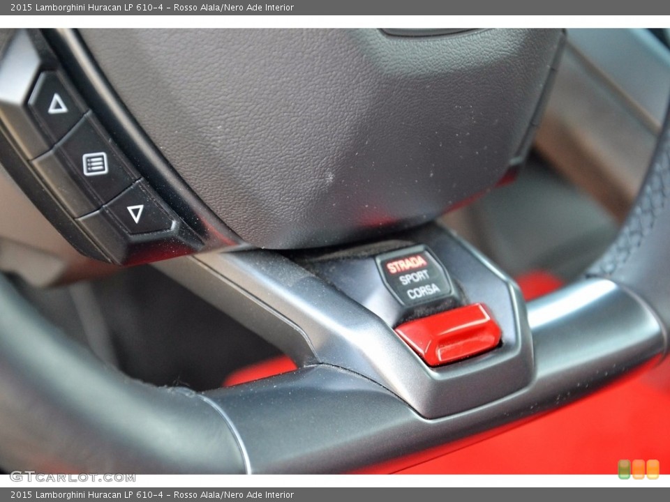 Rosso Alala/Nero Ade Interior Controls for the 2015 Lamborghini Huracan LP 610-4 #113390562