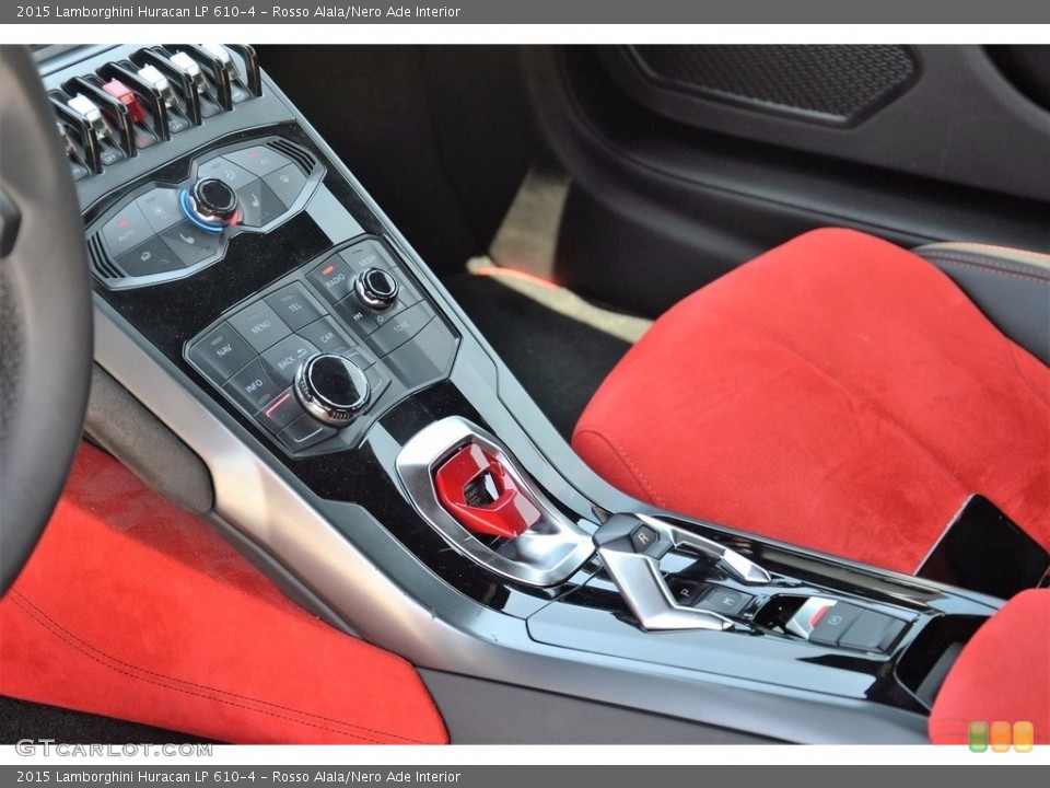 Rosso Alala/Nero Ade Interior Controls for the 2015 Lamborghini Huracan LP 610-4 #113390619
