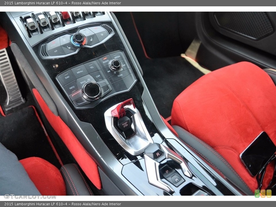 Rosso Alala/Nero Ade Interior Controls for the 2015 Lamborghini Huracan LP 610-4 #113390646