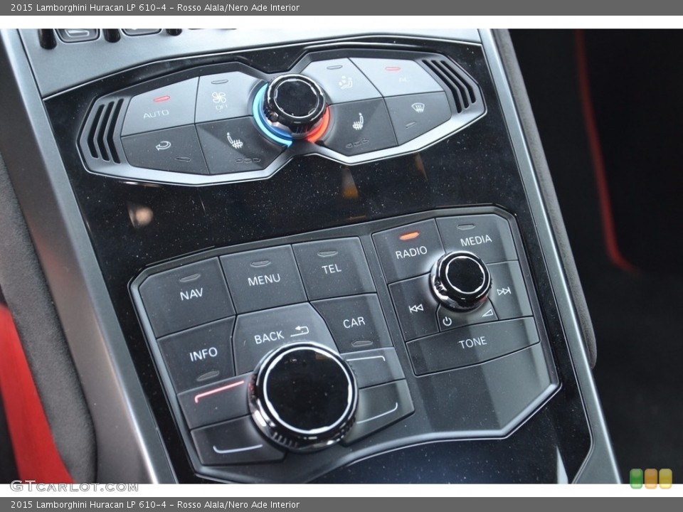 Rosso Alala/Nero Ade Interior Controls for the 2015 Lamborghini Huracan LP 610-4 #113390721