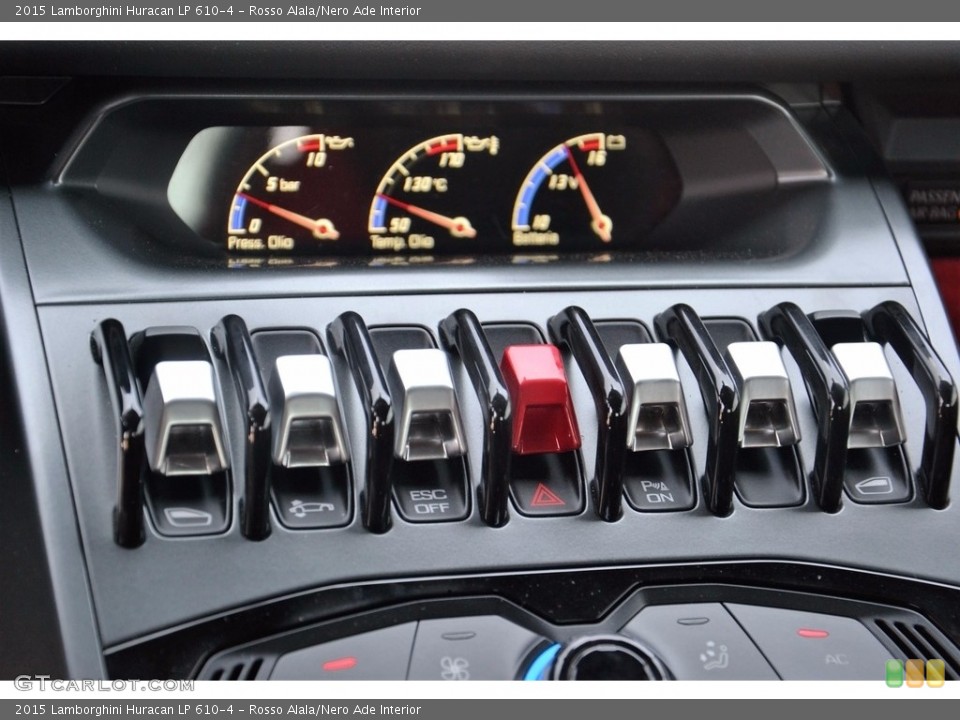Rosso Alala/Nero Ade Interior Controls for the 2015 Lamborghini Huracan LP 610-4 #113390745