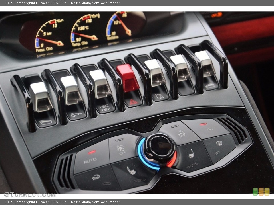 Rosso Alala/Nero Ade Interior Controls for the 2015 Lamborghini Huracan LP 610-4 #113390763