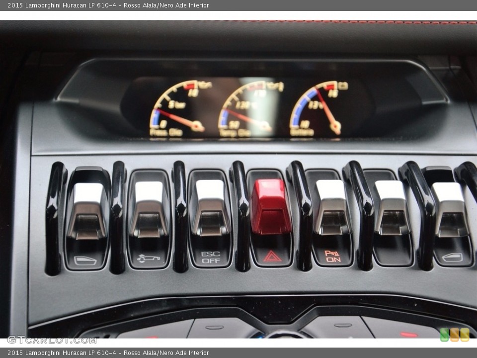 Rosso Alala/Nero Ade Interior Controls for the 2015 Lamborghini Huracan LP 610-4 #113390790