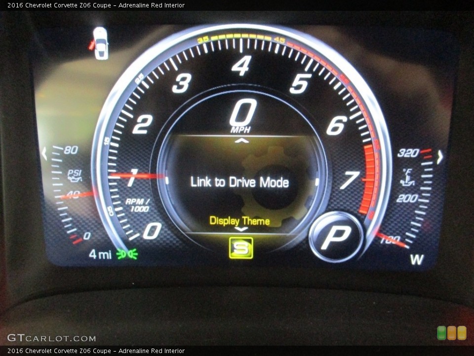 Adrenaline Red Interior Gauges for the 2016 Chevrolet Corvette Z06 Coupe #113393397