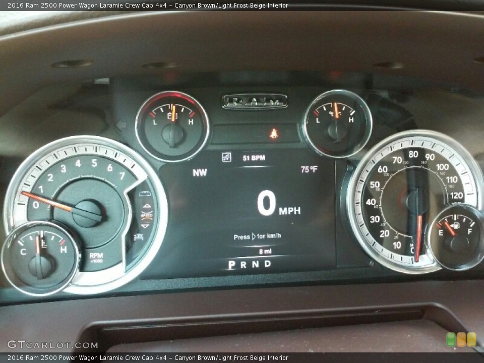 Canyon Brown/Light Frost Beige Interior Gauges for the 2016 Ram 2500 Power Wagon Laramie Crew Cab 4x4 #113394915