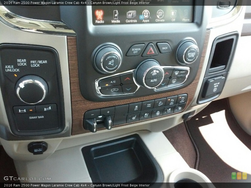 Canyon Brown/Light Frost Beige Interior Controls for the 2016 Ram 2500 Power Wagon Laramie Crew Cab 4x4 #113394999