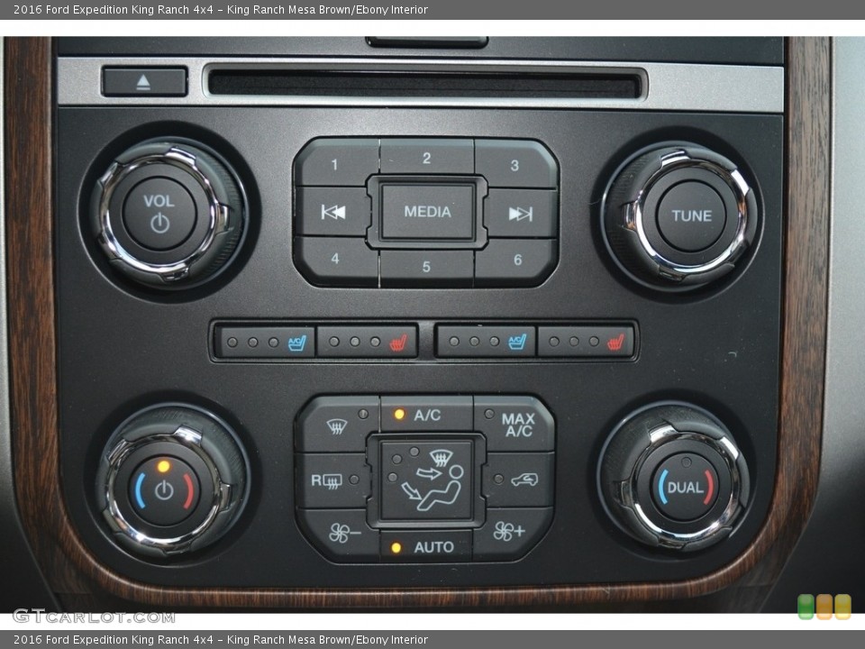 King Ranch Mesa Brown/Ebony Interior Controls for the 2016 Ford Expedition King Ranch 4x4 #113423729