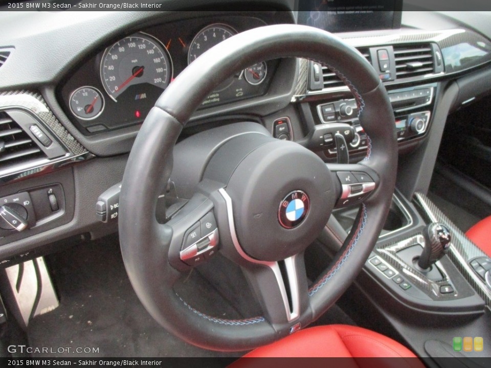 Sakhir Orange/Black Interior Steering Wheel for the 2015 BMW M3 Sedan #113457192