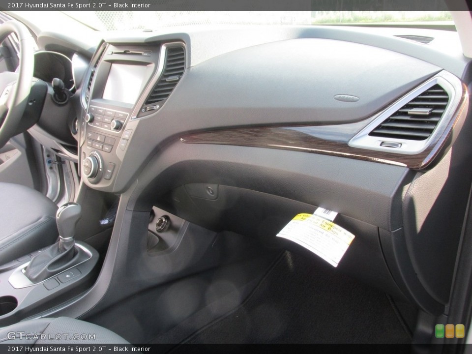 Black Interior Dashboard for the 2017 Hyundai Santa Fe Sport 2.0T #113541346