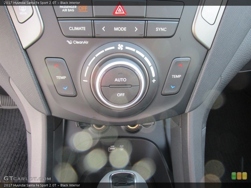 Black Interior Controls for the 2017 Hyundai Santa Fe Sport 2.0T #113541697