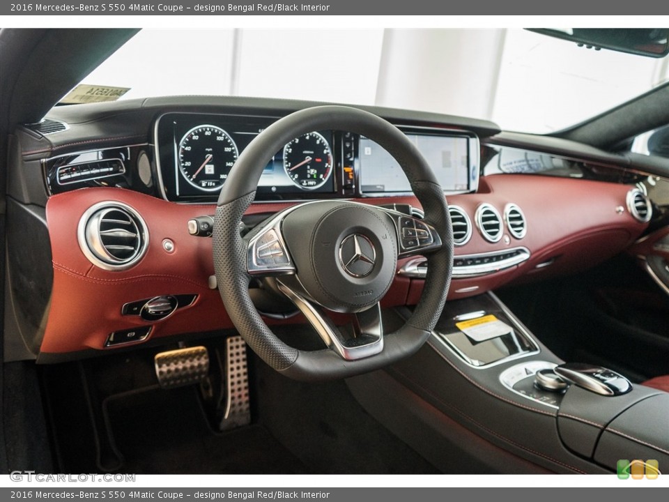 designo Bengal Red/Black Interior Dashboard for the 2016 Mercedes-Benz S 550 4Matic Coupe #113553505