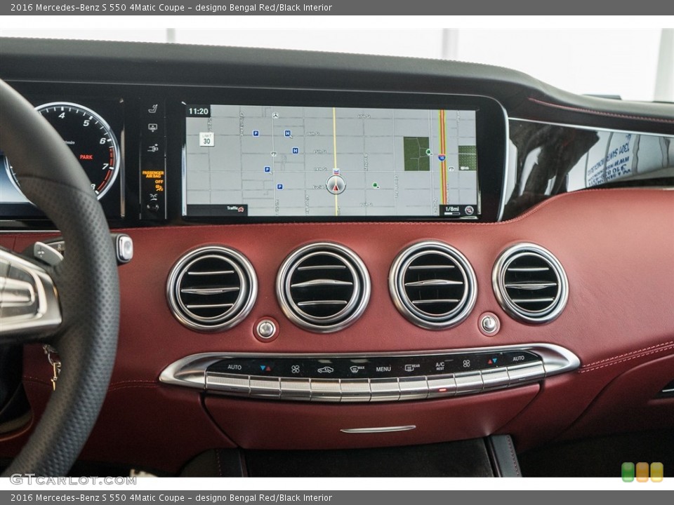 designo Bengal Red/Black Interior Controls for the 2016 Mercedes-Benz S 550 4Matic Coupe #113553595