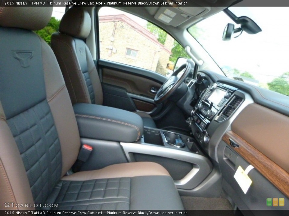 Platinum Reserve Black/Brown Leather Interior Photo for the 2016 Nissan TITAN XD Platinum Reserve Crew Cab 4x4 #113558542