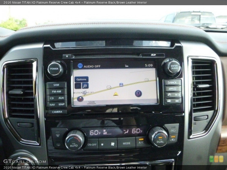 Platinum Reserve Black/Brown Leather Interior Navigation for the 2016 Nissan TITAN XD Platinum Reserve Crew Cab 4x4 #113558737