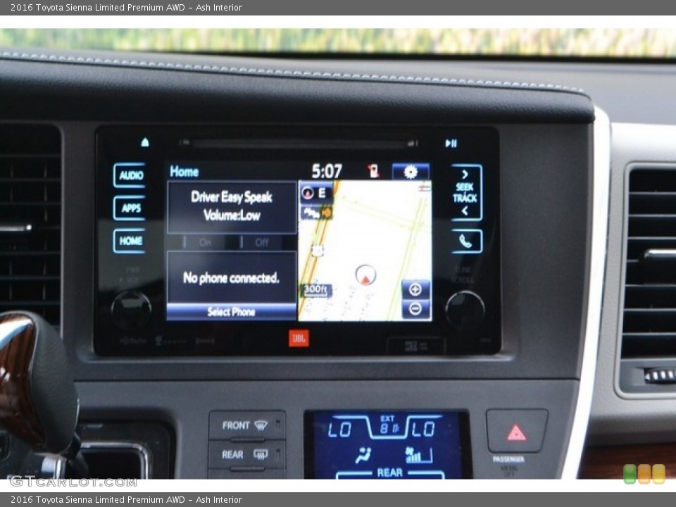 Ash Interior Navigation for the 2016 Toyota Sienna Limited Premium AWD #113590959