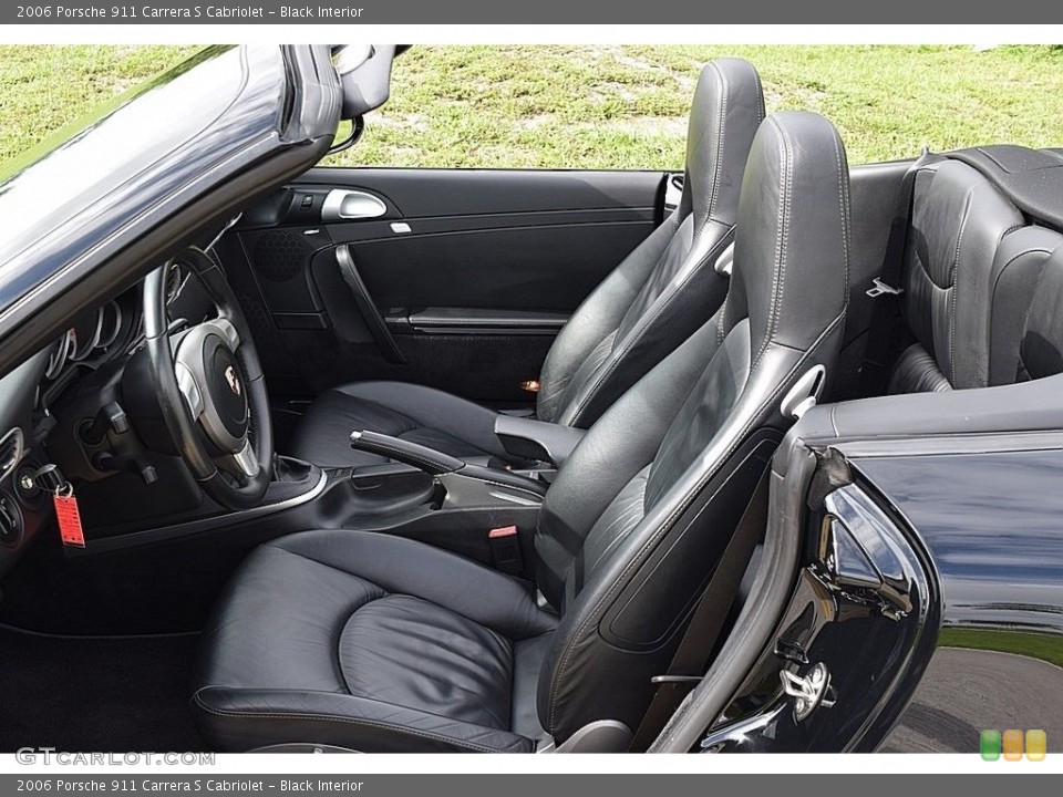 Black Interior Front Seat for the 2006 Porsche 911 Carrera S Cabriolet #113591231