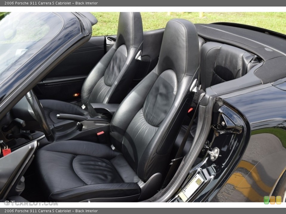 Black Interior Front Seat for the 2006 Porsche 911 Carrera S Cabriolet #113591269
