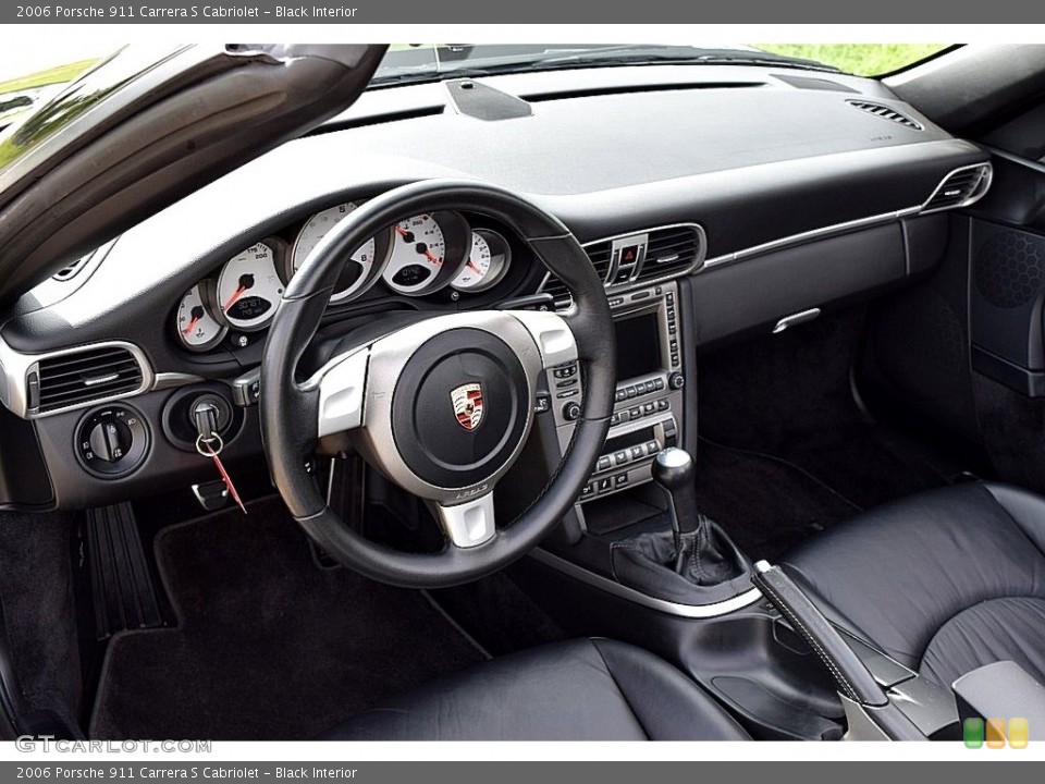 Black Interior Dashboard for the 2006 Porsche 911 Carrera S Cabriolet #113591341