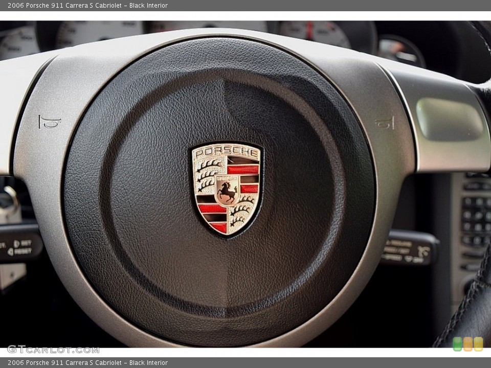 Black Interior Steering Wheel for the 2006 Porsche 911 Carrera S Cabriolet #113591560