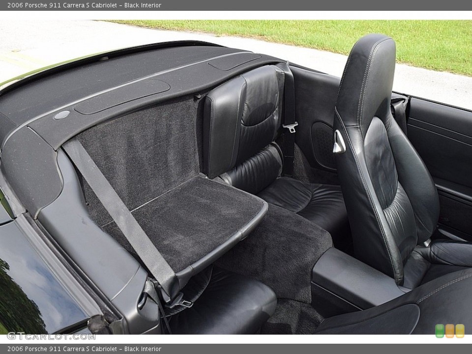 Black Interior Rear Seat for the 2006 Porsche 911 Carrera S Cabriolet #113591842