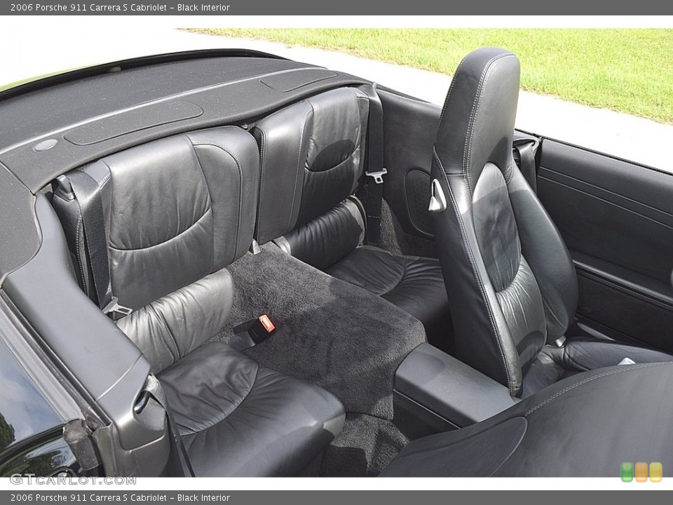 Black Interior Rear Seat for the 2006 Porsche 911 Carrera S Cabriolet #113591851