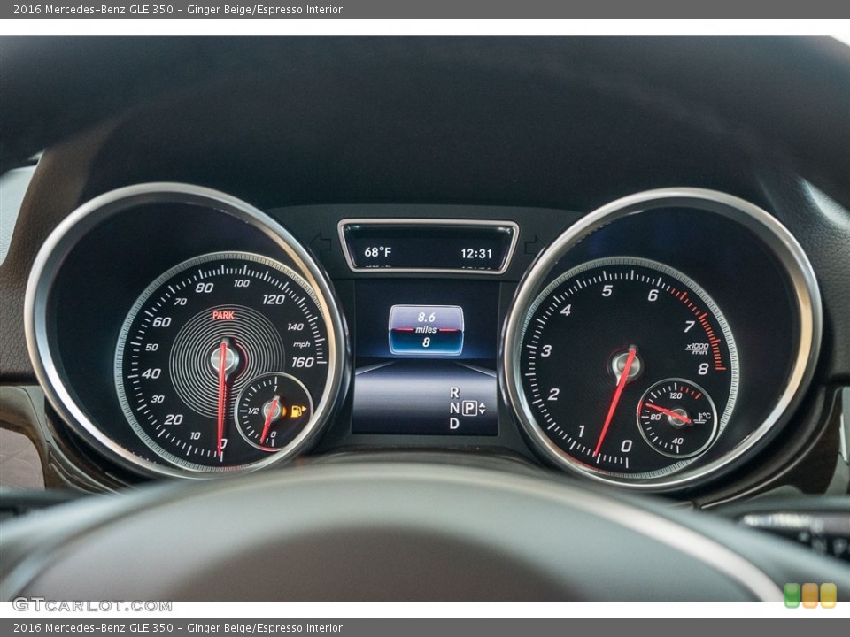 Ginger Beige/Espresso Interior Gauges for the 2016 Mercedes-Benz GLE 350 #113592988
