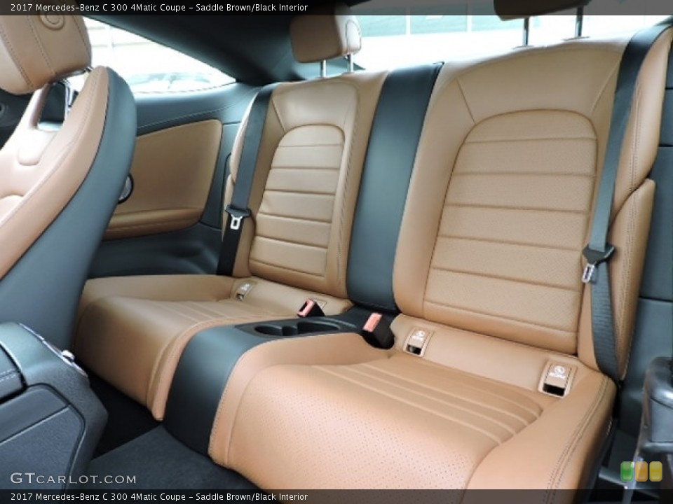 Saddle Brown/Black Interior Rear Seat for the 2017 Mercedes-Benz C 300 4Matic Coupe #113597335