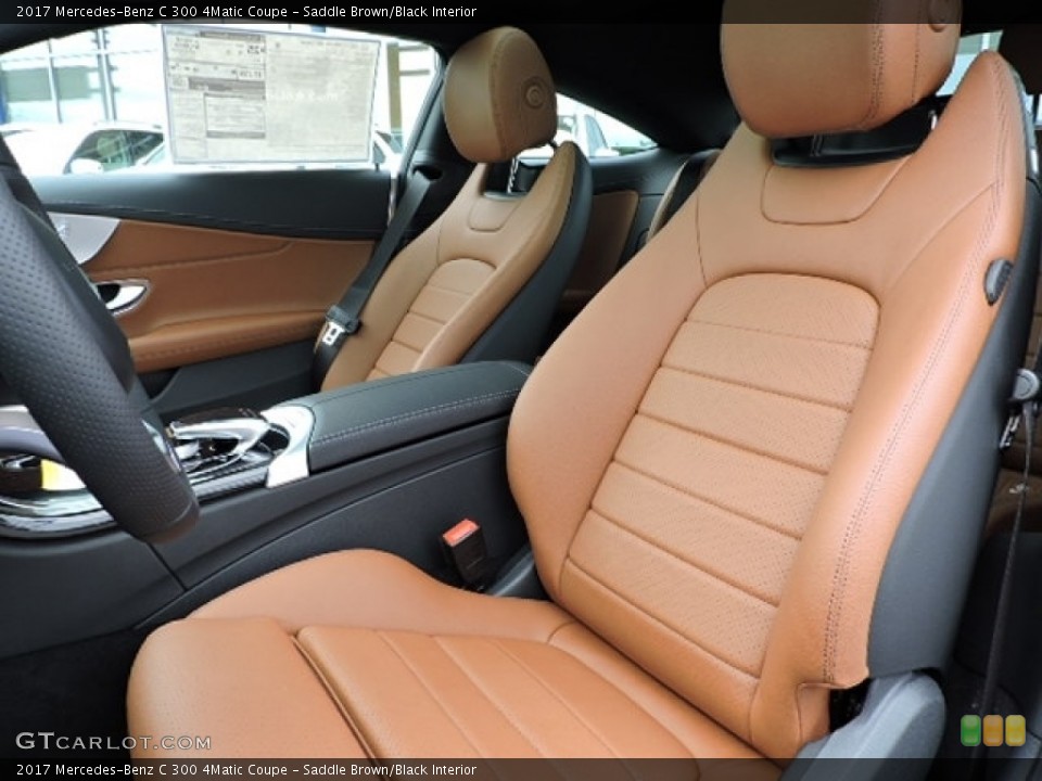 Saddle Brown/Black Interior Front Seat for the 2017 Mercedes-Benz C 300 4Matic Coupe #113597356