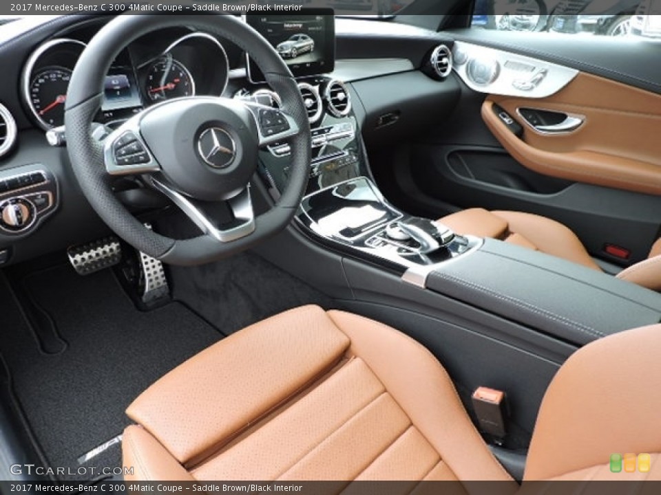 Saddle Brown/Black Interior Prime Interior for the 2017 Mercedes-Benz C 300 4Matic Coupe #113597380