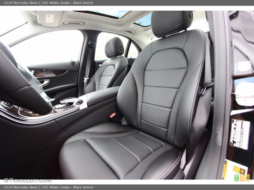 Black Interior Front Seat for the 2016 Mercedes-Benz C 300 4Matic Sedan #113597689
