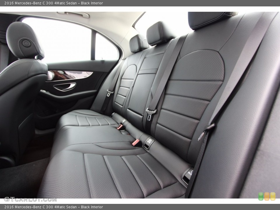 Black Interior Rear Seat for the 2016 Mercedes-Benz C 300 4Matic Sedan #113597713