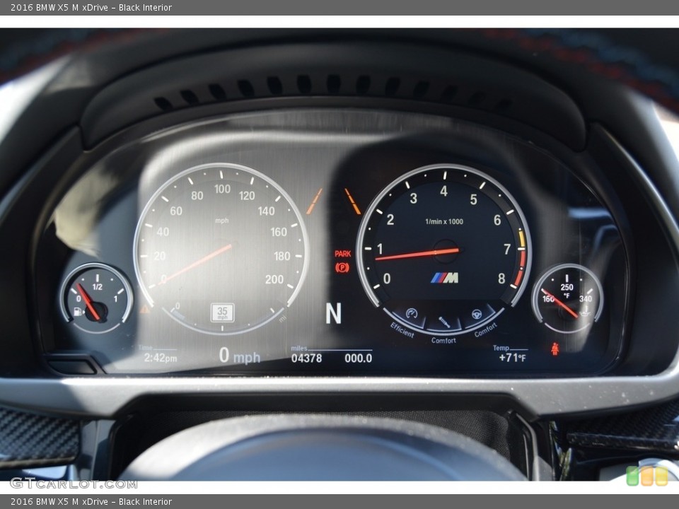 Black Interior Gauges for the 2016 BMW X5 M xDrive #113600776
