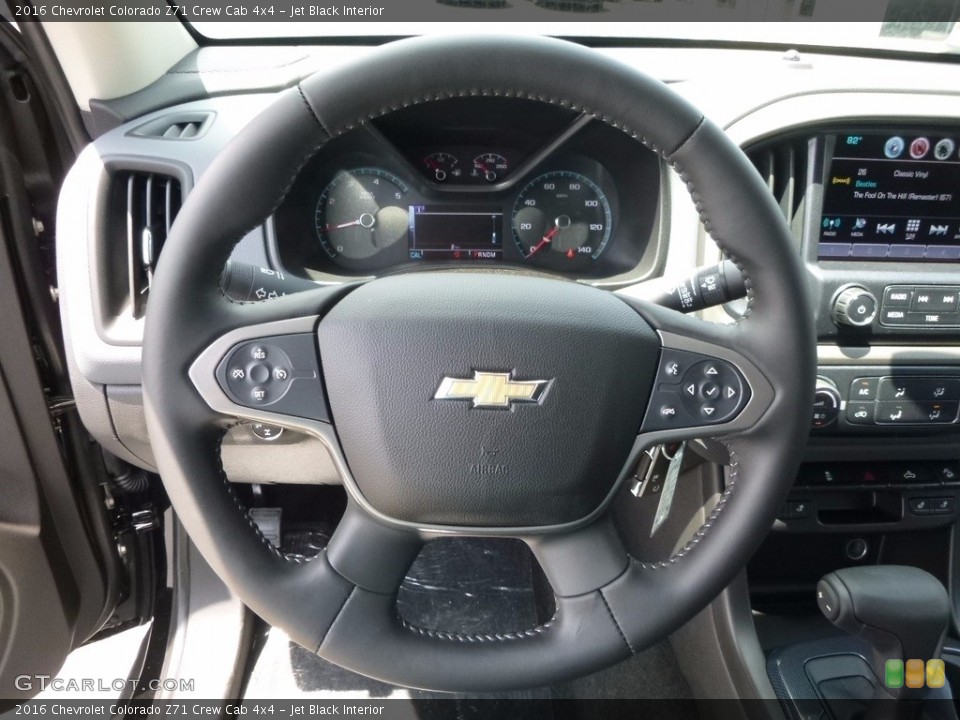 Jet Black Interior Steering Wheel for the 2016 Chevrolet Colorado Z71 Crew Cab 4x4 #113625099