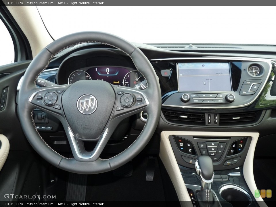 Light Neutral Interior Dashboard for the 2016 Buick Envision Premium II AWD #113631330
