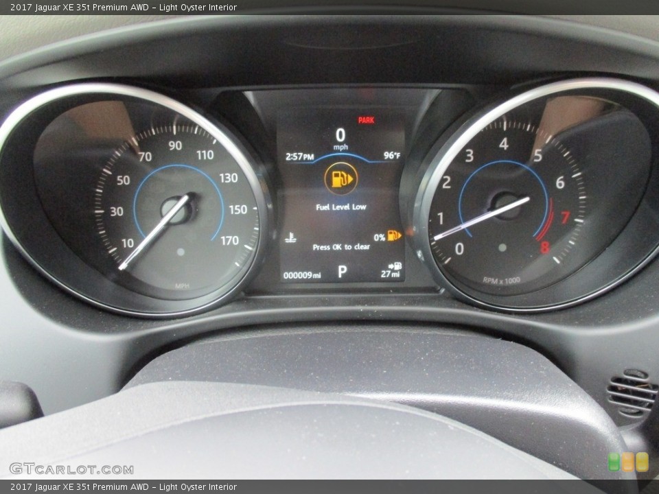 Light Oyster Interior Gauges for the 2017 Jaguar XE 35t Premium AWD #113718307