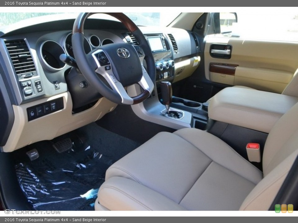 Sand Beige Interior Photo for the 2016 Toyota Sequoia Platinum 4x4 #113719888