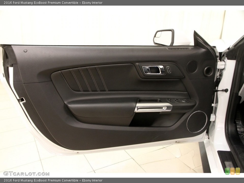 Ebony Interior Door Panel for the 2016 Ford Mustang EcoBoost Premium Convertible #113803292