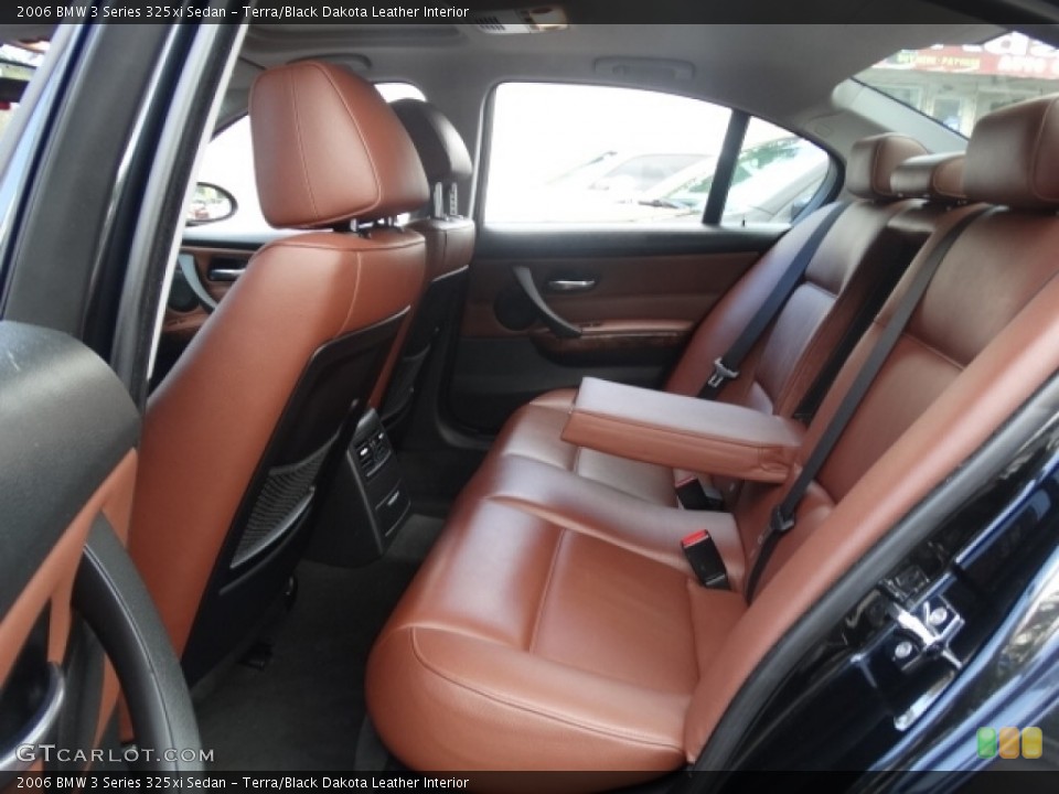 Terra/Black Dakota Leather Interior Rear Seat for the 2006 BMW 3 Series 325xi Sedan #113812657