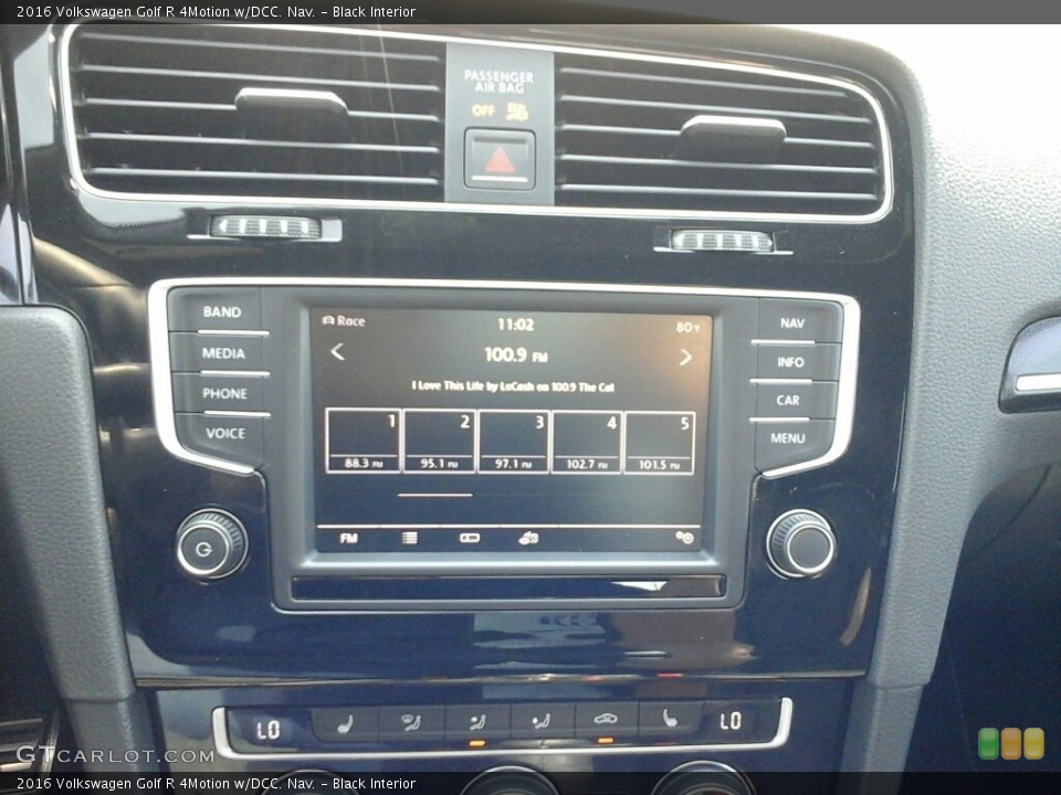 Black Interior Controls for the 2016 Volkswagen Golf R 4Motion w/DCC. Nav. #113846965