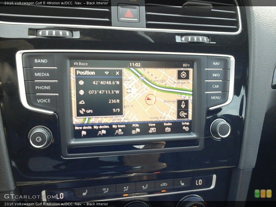Black Interior Navigation for the 2016 Volkswagen Golf R 4Motion w/DCC. Nav. #113846980