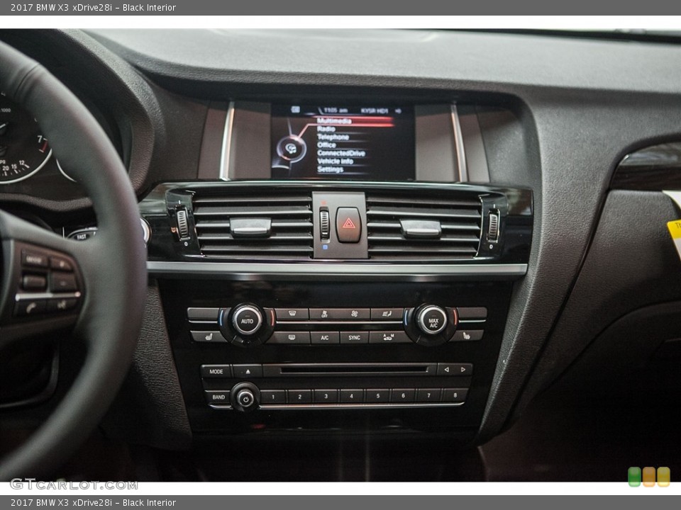 Black Interior Controls for the 2017 BMW X3 xDrive28i #113863459