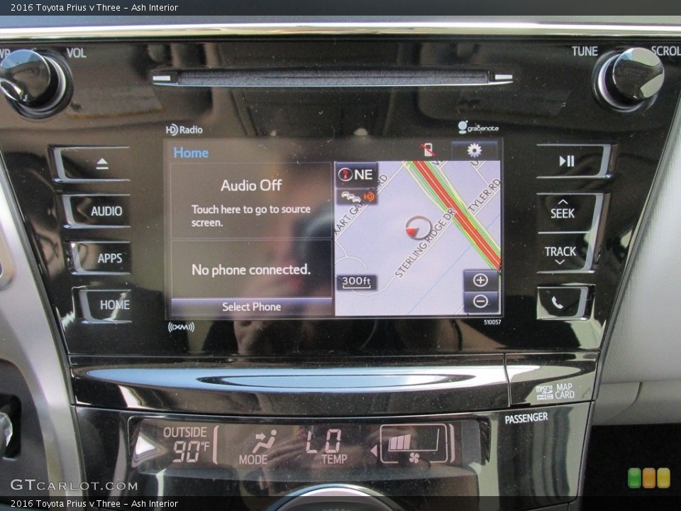 Ash Interior Navigation for the 2016 Toyota Prius v Three #113879356