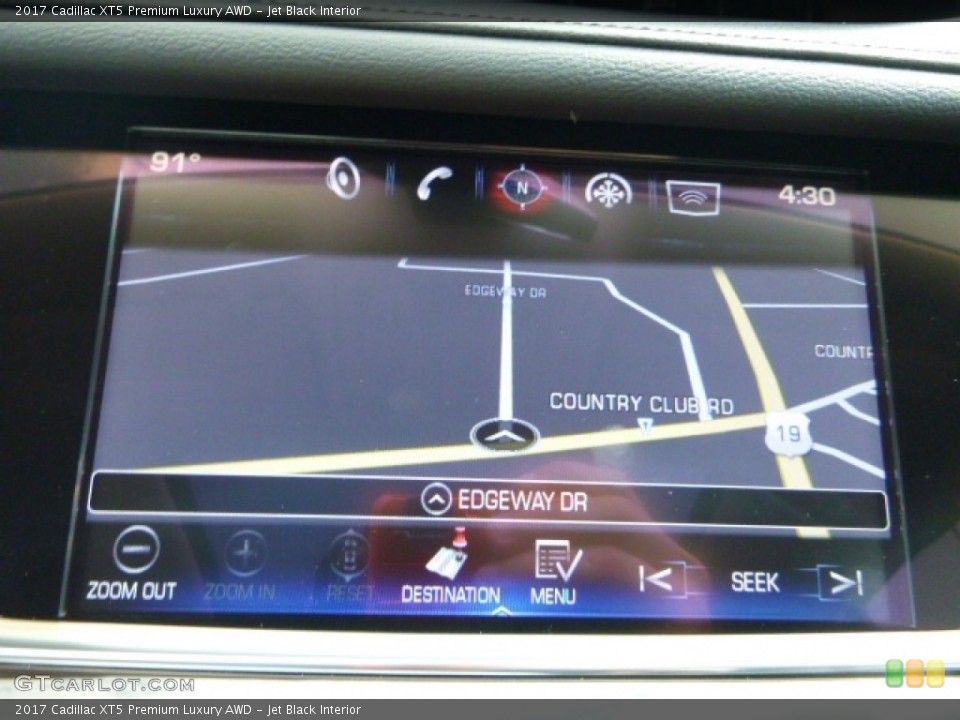 Jet Black Interior Navigation for the 2017 Cadillac XT5 Premium Luxury AWD #113883349