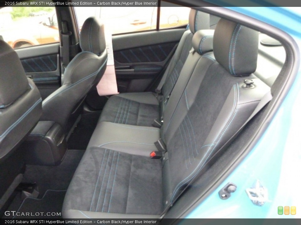 Carbon Black/Hyper Blue Interior Rear Seat for the 2016 Subaru WRX STI HyperBlue Limited Edition #113885147