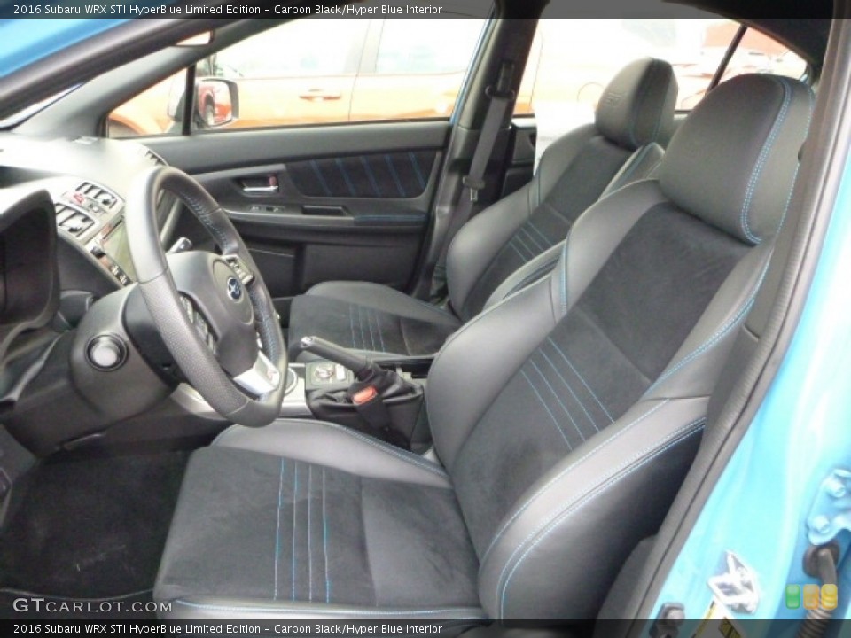 Carbon Black/Hyper Blue Interior Photo for the 2016 Subaru WRX STI HyperBlue Limited Edition #113885293